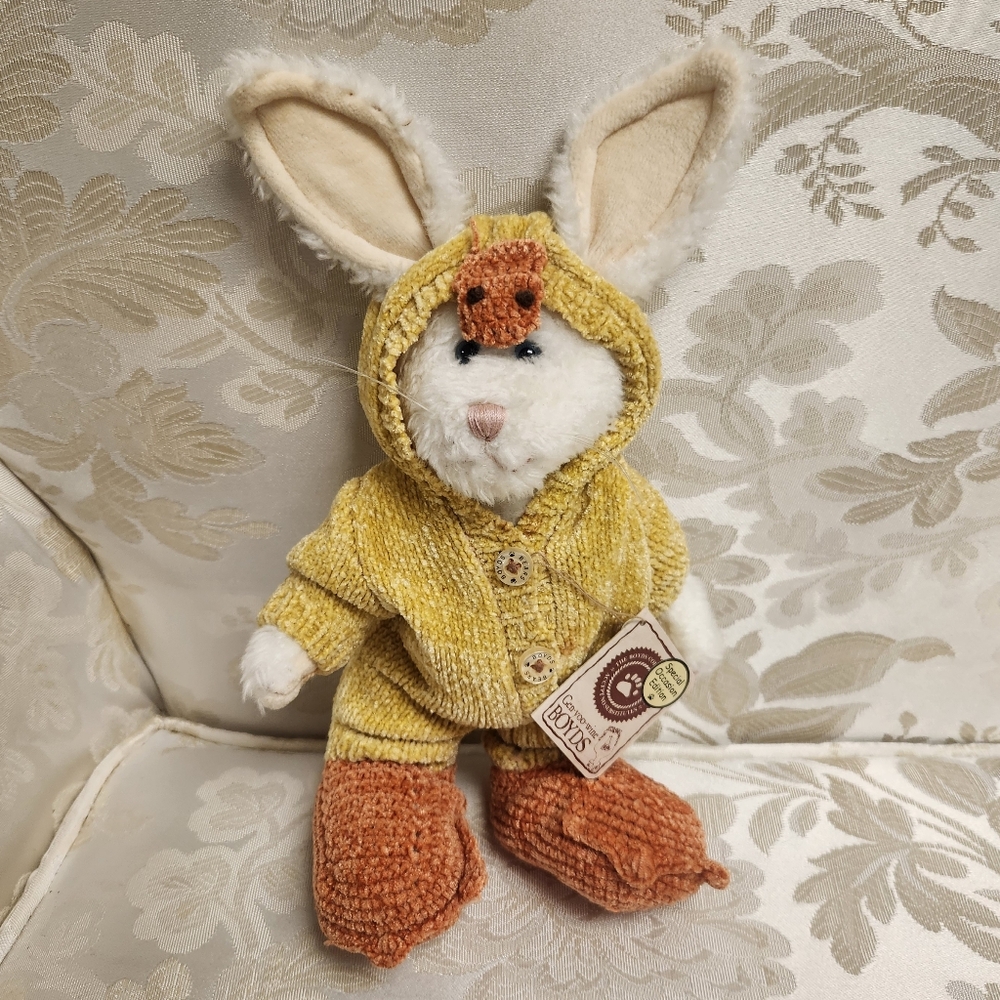Boyds Bears White Rabbit Bunny Graham Quakers Plush Stuffed Animal